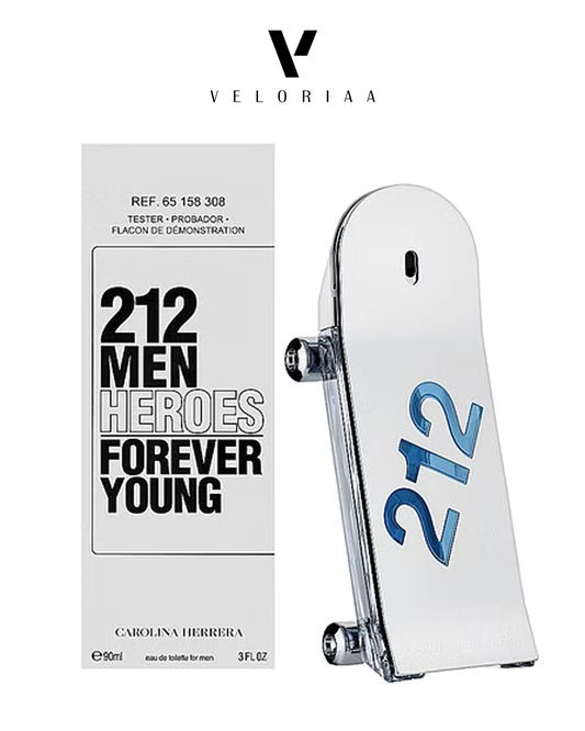 212 Men Heroes Forever Young Edt 90ml (Tester)
