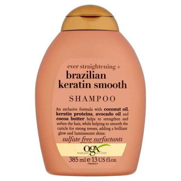 Ogx Brazilian Keratin Smooth Sulfate Free Shampoo 385ml